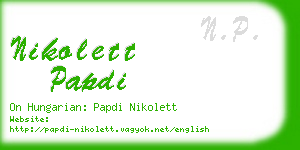 nikolett papdi business card